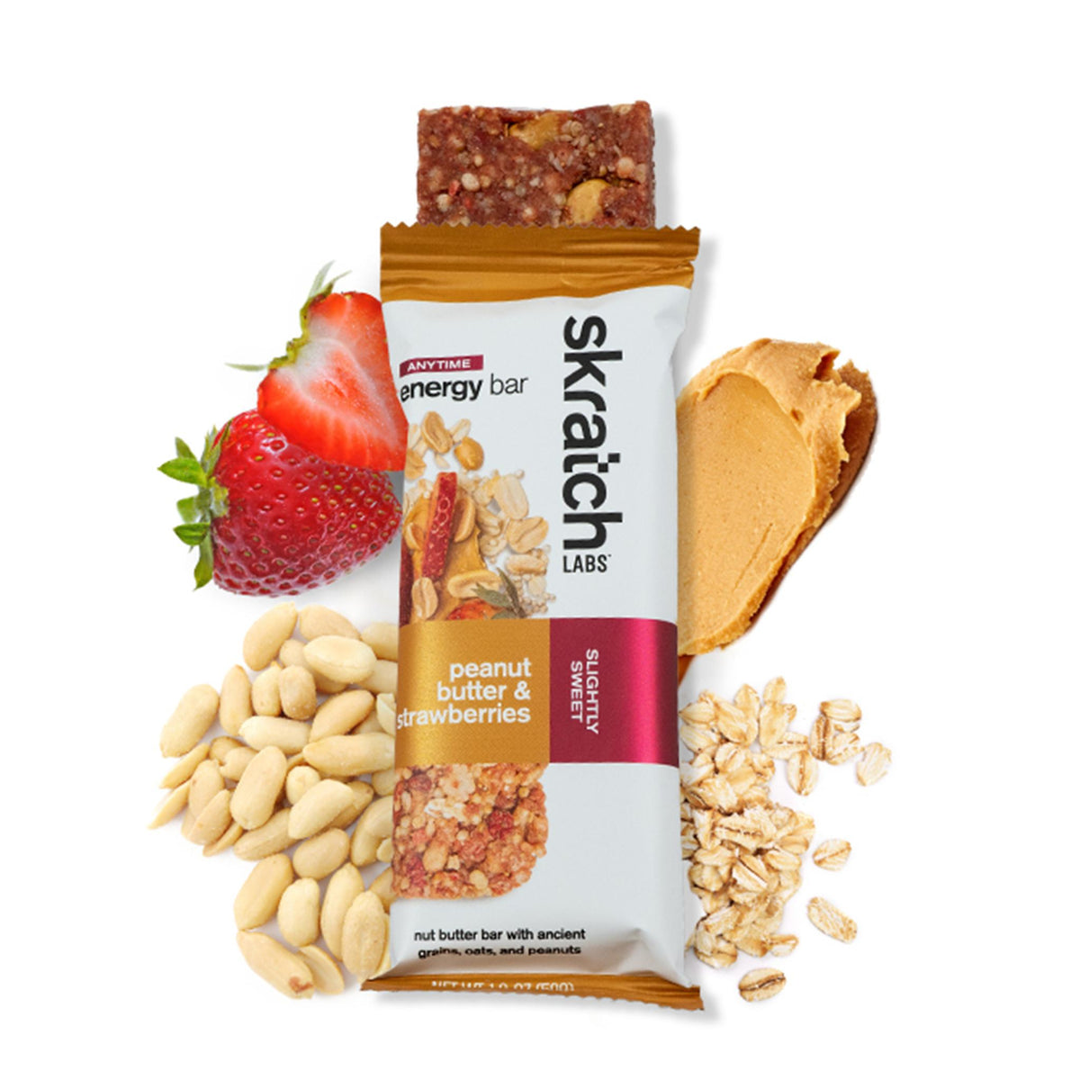 Skratch Labs Anytime Energy Bar - Peanut Butter and Strawberries