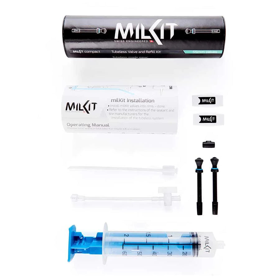 Milkit, Valve Pack, Presta, 55mm, Includes 2 valves
