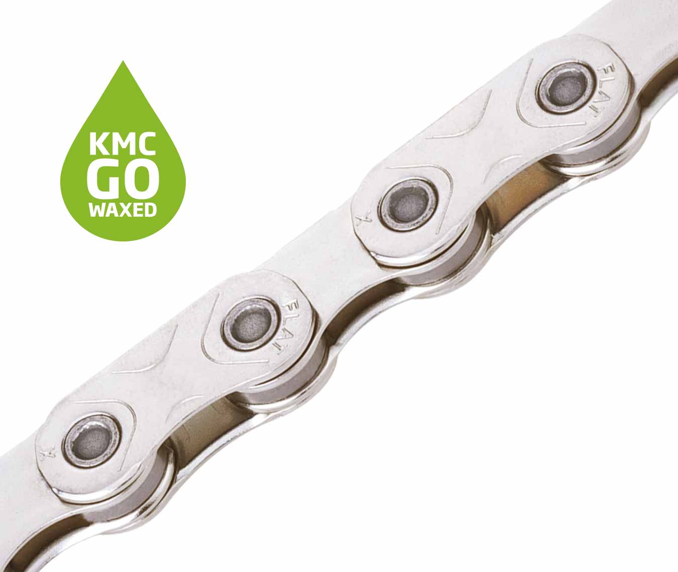 KMC X Flat Waxed Chain 12/13 Speed Silver