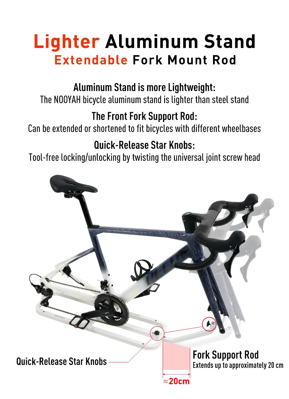 NOOYAH Bicycle Travel Bag with Aluminum Stand
