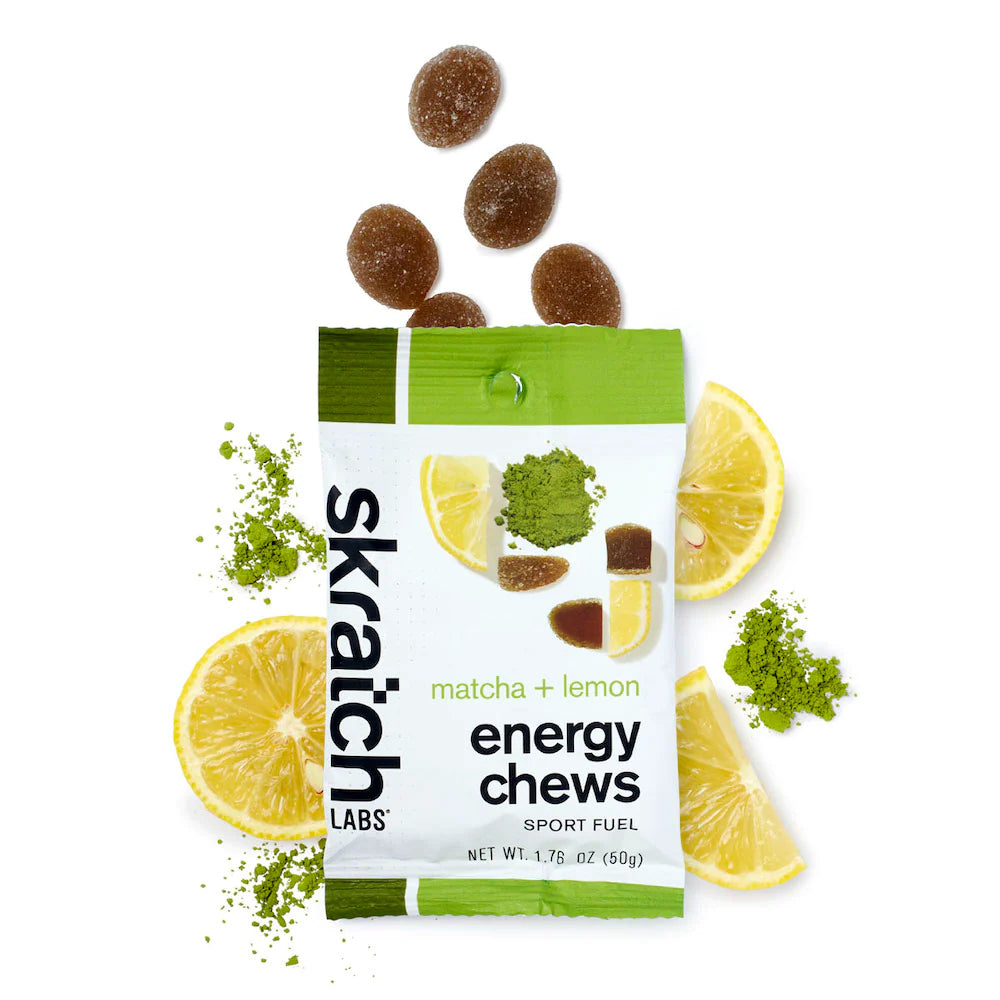 Skratch Labs Energy Chews Fruit Drops - Matcha and Lemon