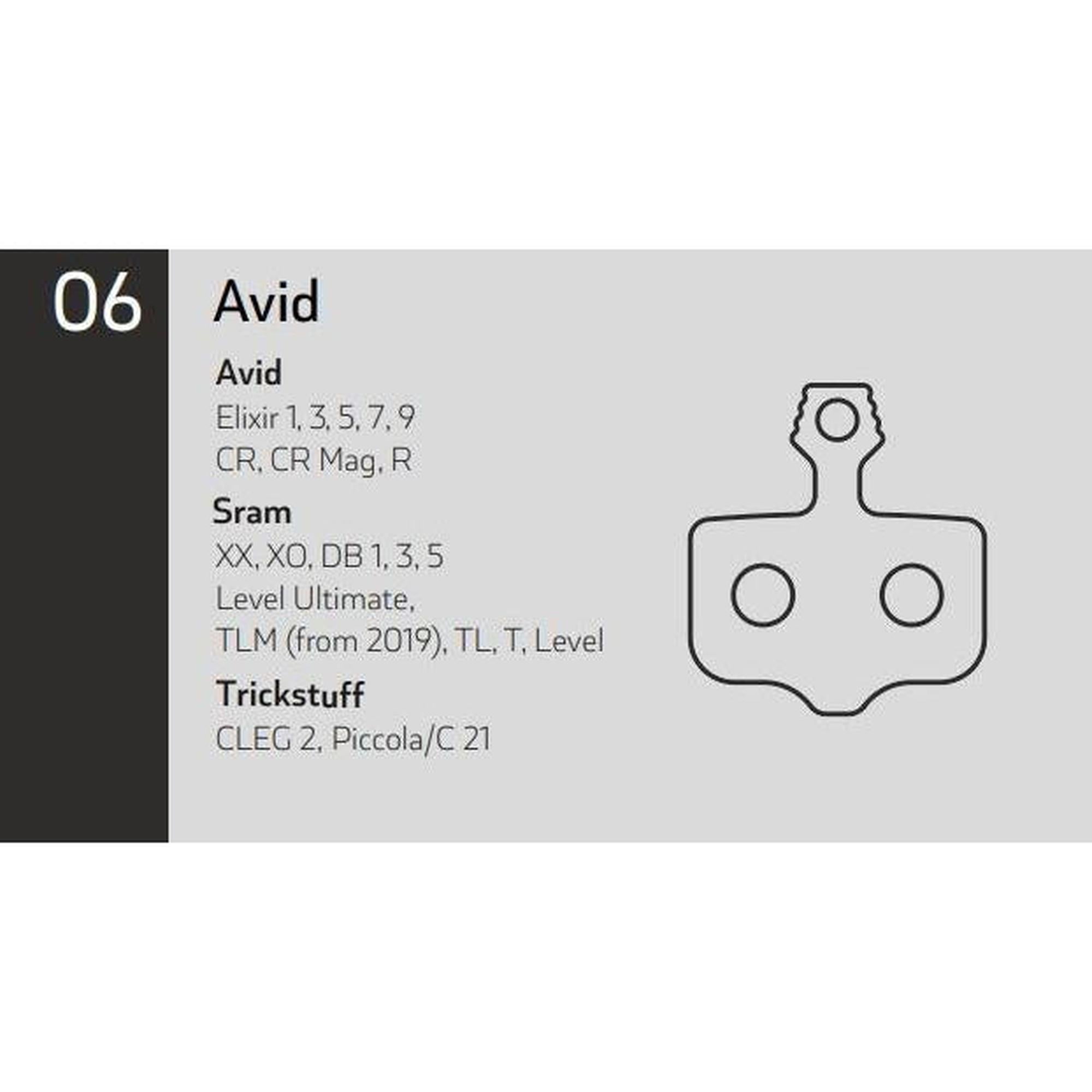 Sinter Green s2032 Avid & SRAM Organic Disc Brake Pads