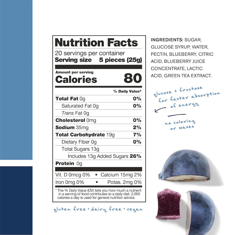 Skratch Labs Energy Chews Fruit Drops - Blueberry
