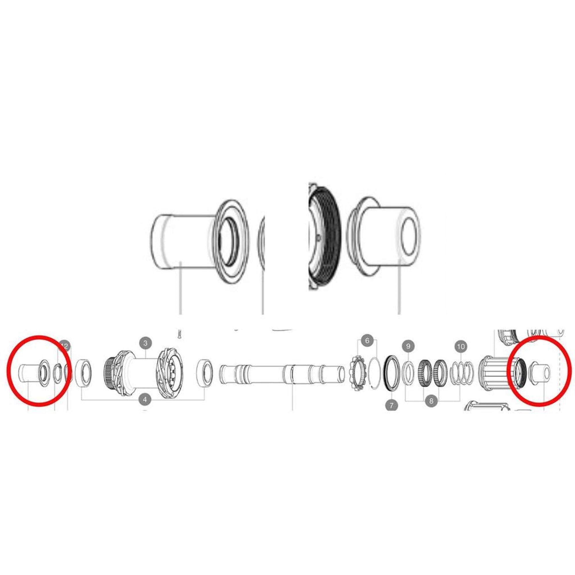 Mavic Kit Endcap RR RD ID360CL (12mm)