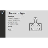 Sinter Green s2032 Shimano K Type Organic Brake Pads