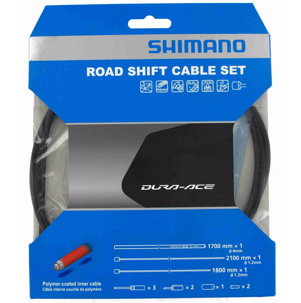 Shimano Dura Ace 9000 Road Shift Cable Set - Black - Racer Sportif
